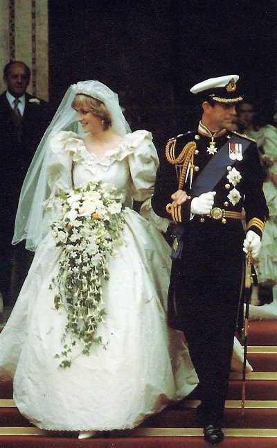 Charles and Diana on their wedding day
