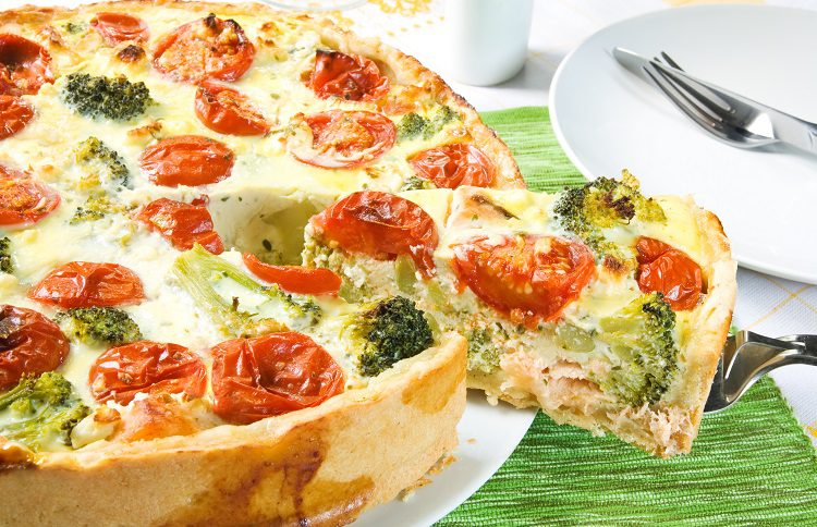 Salmon and Broccoli Quiche, by Val Stones - Stannah